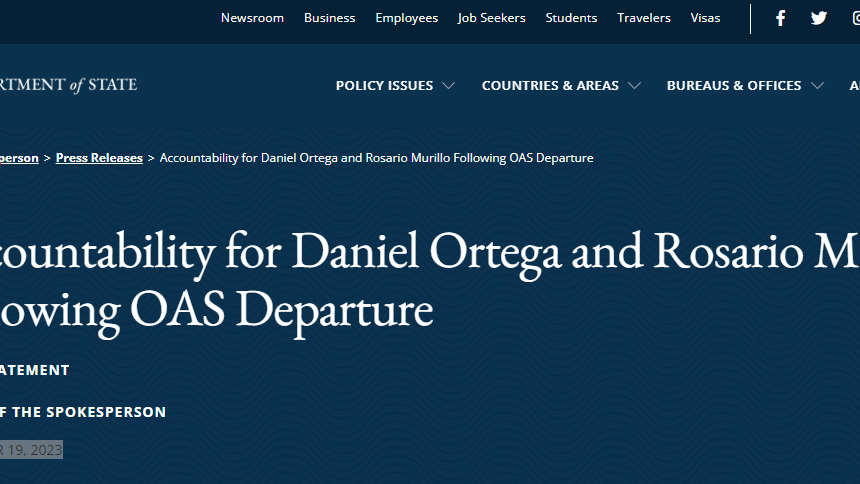 Rendición de cuentas de Daniel Ortega y Rosario Murillo tras la salida de la OEA